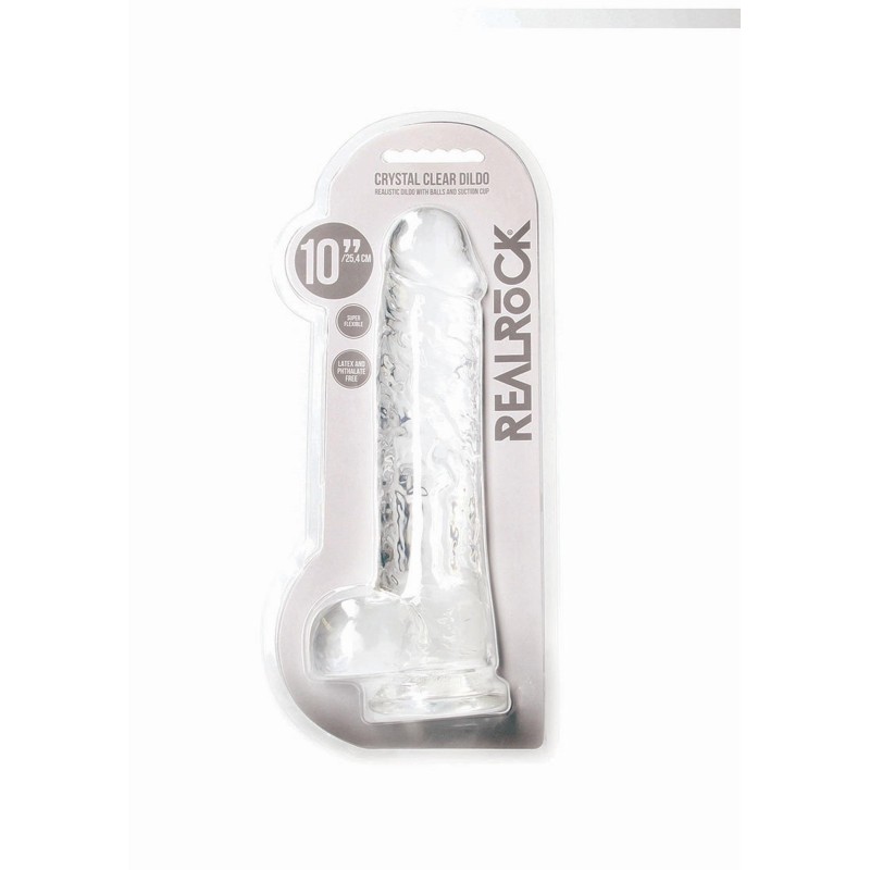 Duży przezroczysty żylasty penis grube dildo 24 cm